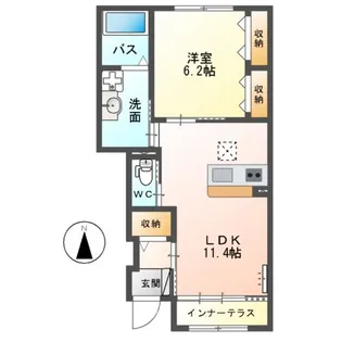ハニーガーデン【00105号室】の間取り