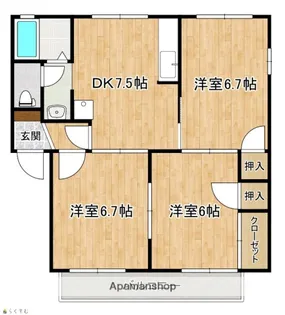 アルティームB【1階】の間取り