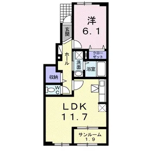 グランツハウスM【1階】の間取り