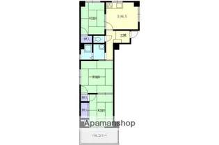マンション平安【2階】の間取り