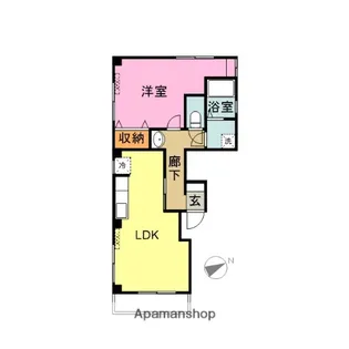 ラレド弓町【101号室】の間取り