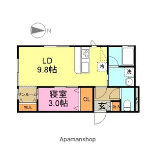 サイニーアⅡ【101号室】の間取り