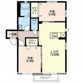 シャルマンⅡB【2階】の間取り