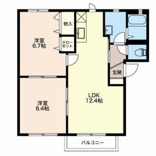 オーヴェストラート【2階】の間取り