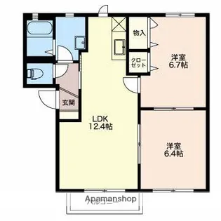 オーヴェストラート【2階】の間取り