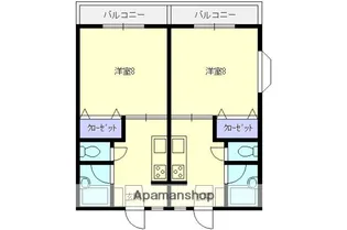 ハイツワイドリバー【103号室】の間取り