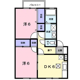セジュール高見【2階】の間取り
