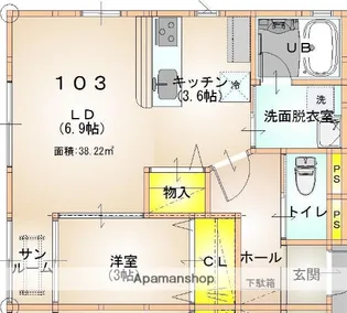 ウインドソングⅡ【1階】の間取り