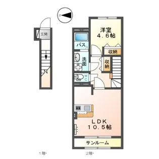 ハニーガーデンウエスト【2階】の間取り