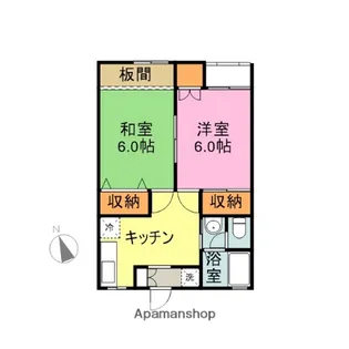 ハイツ・エポック【202号室】の間取り