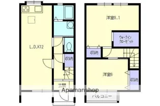 タウンハウス中沢【2号室】の間取り