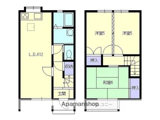 タウンハウス中沢【1号室】の間取り