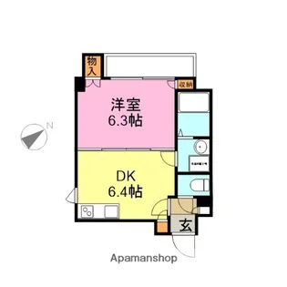 リバティープラザ呉服町【2階】の間取り