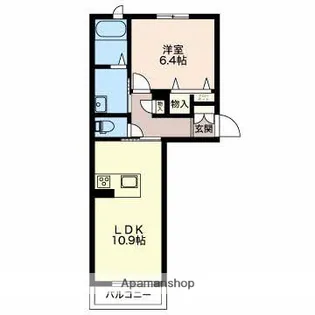 メイベリーン川崎【A203号室】の間取り