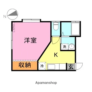エクセレントKASE【202号室】の間取り