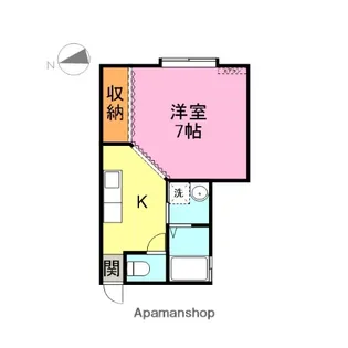 エクセレントKASE【105号室】の間取り