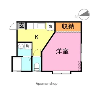 エクセレントKASE【107号室】の間取り