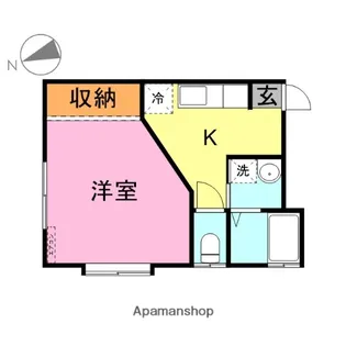 エクセレントKASE【201号室】の間取り