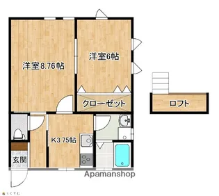 WEST畠山【2階】の間取り