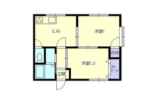 第5岡村ハイツ【1階】の間取り