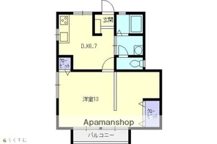 中之島インターハイツA【1階】の間取り