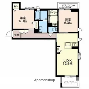 マストテラス大島本町【3階】の間取り
