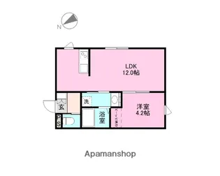 クレストB【203号室】の間取り