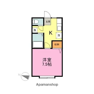 メゾンニューアール【1階】の間取り