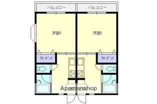 パークサイド巻島【2階】の間取り