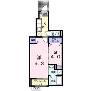モデルヌ・チャイ【102号室】の間取り