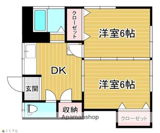 第6江口アパート【2階】の間取り