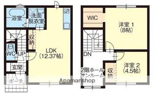 リッツガーデン美園【B号室】の間取り