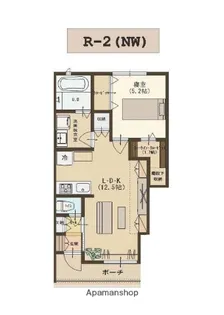 ユーソニアン・前川東D【R2号室】の間取り