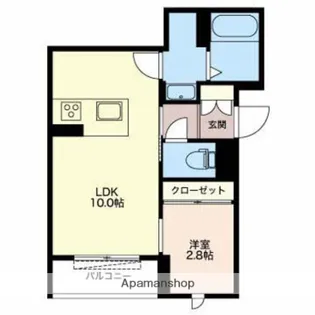ベレオ東新町【2階】の間取り