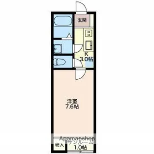 ハウス直【B106号室】の間取り