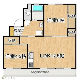 スカイクレスト1号棟【3階】の間取り