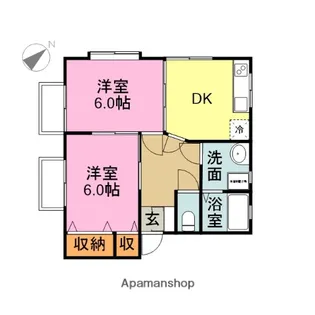 アパートメントハウスグロウ【1階】の間取り