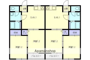 メゾン・ボルドーB【2階】の間取り