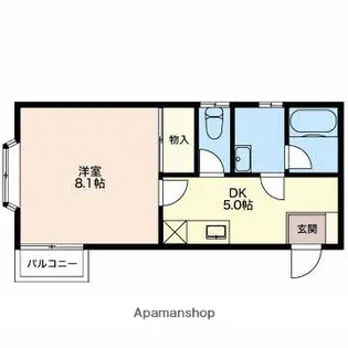 リバティハイツ【1階】の間取り