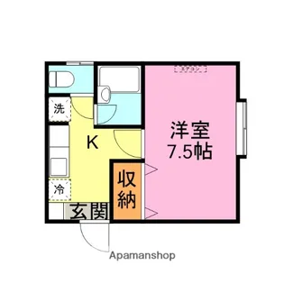 シャインリバー下山【205号室】の間取り
