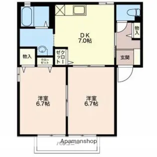 ベルドミールⅡ【1階】の間取り