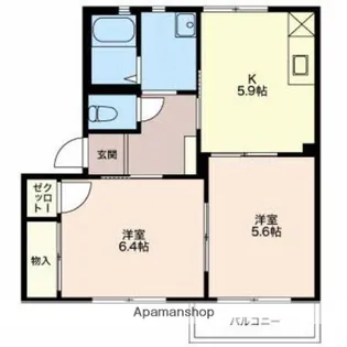 ピュアコスモA【2階】の間取り