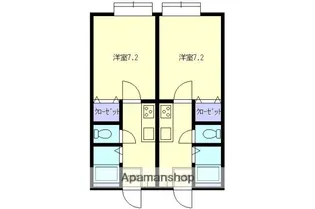 メゾン川夏【2階】の間取り
