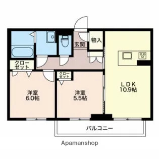 メゾンフィガロ【3階】の間取り