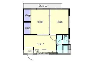 みたかハイツ【2階】の間取り