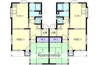 リビエールエイト【2階】の間取り