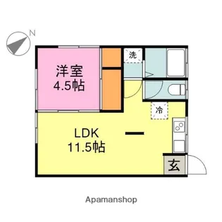 アトリエハウスⅡ【1階】の間取り