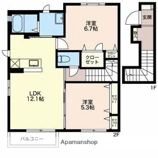 シャーメゾン豊田【2階】の間取り