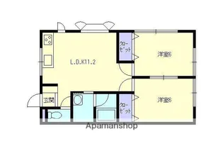グリーンベルB【101号室】の間取り