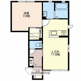 マストタウン長倉E【1階】の間取り